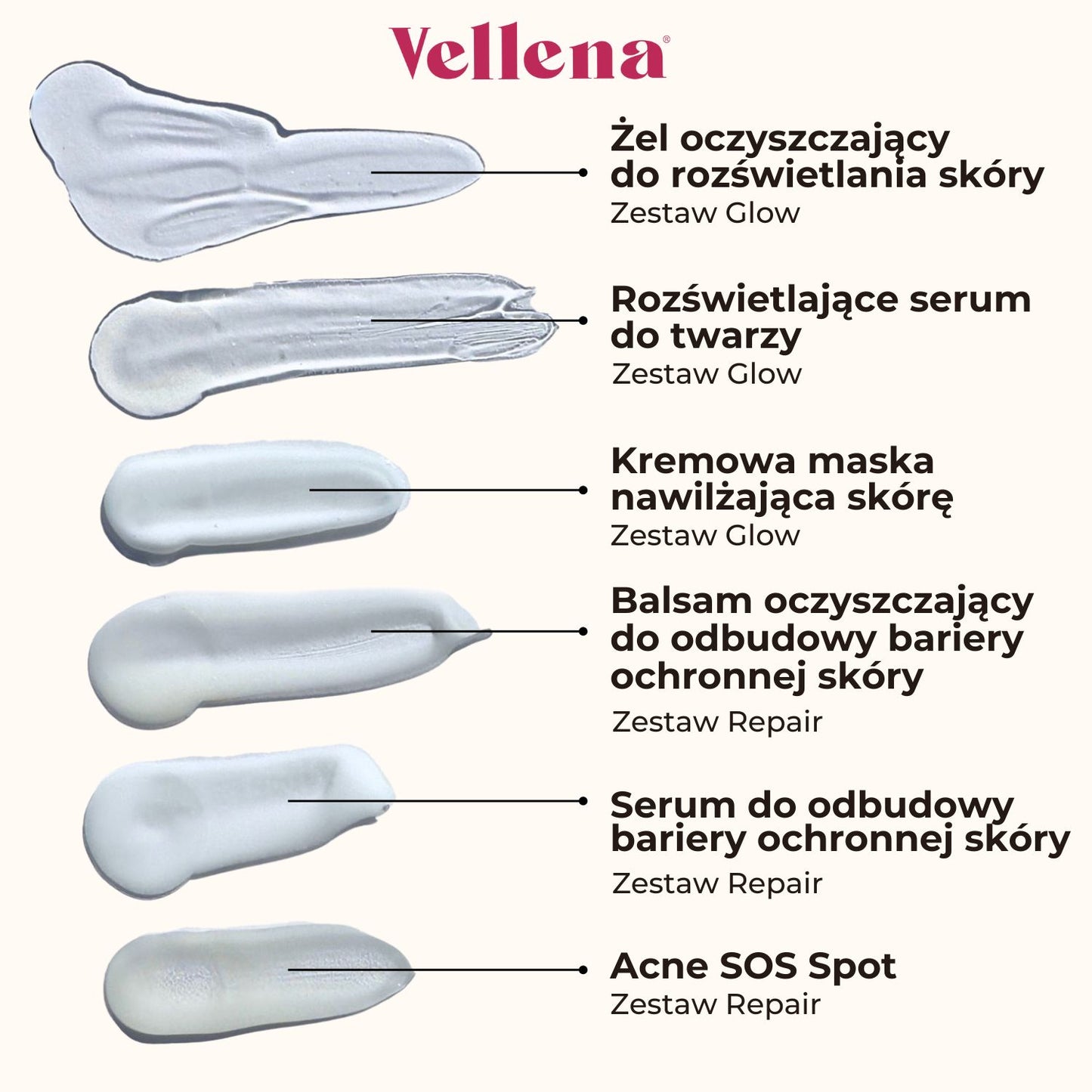Kremowa maska nawilżająca skórę 50ml | Vellena