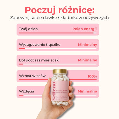 Kobiece zdrowie | Kapsułki 3-PACK + torba GRATIS | Vellena