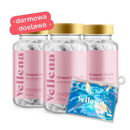 Kobiece zdrowie | Kapsułki 3-PACK + torba GRATIS | Vellena