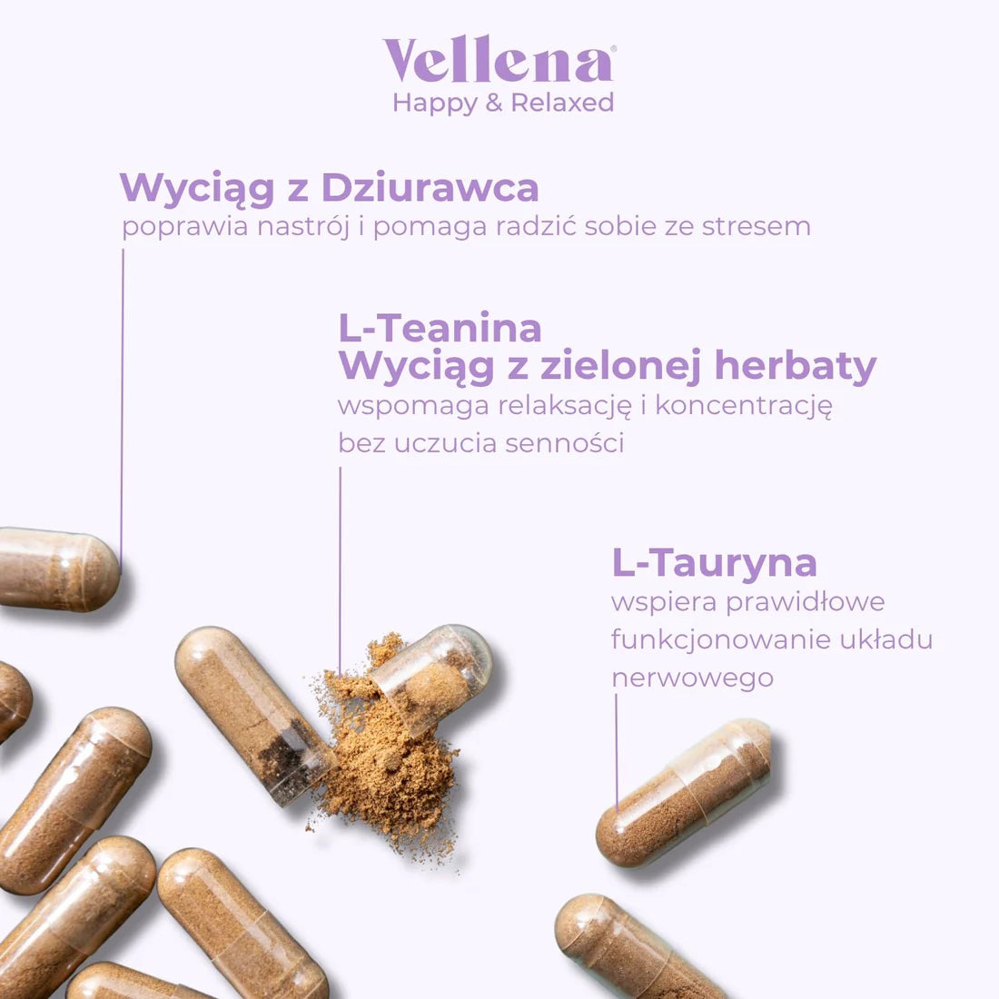 Dobry nastrój + Spokojny sen | Kapsułki 2-MIX | Vellena